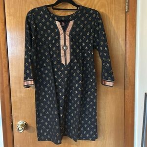 Never worn , black and gold top from India